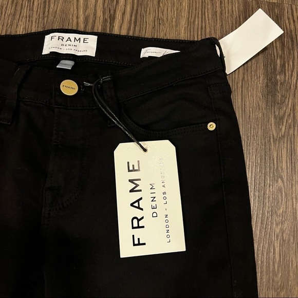 NWT Frame “Forever Karlie” Black skinny jeans - Picture 3 of 6